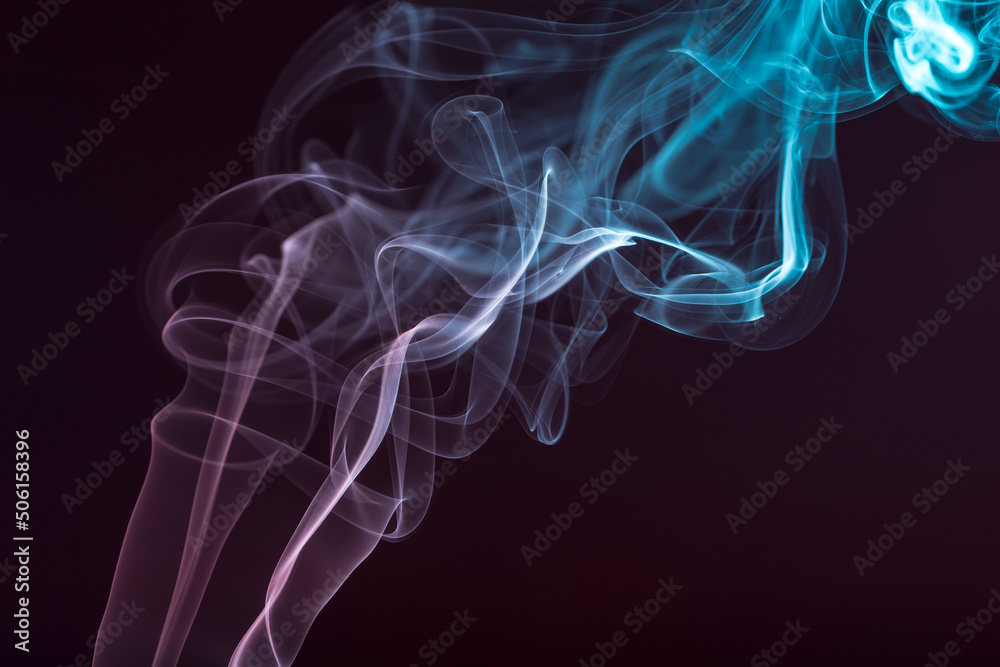 Abstract color smoke