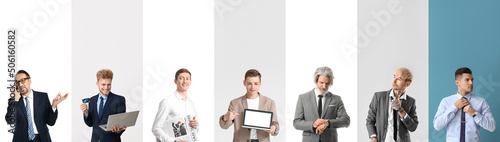 Group of stylish businessme...