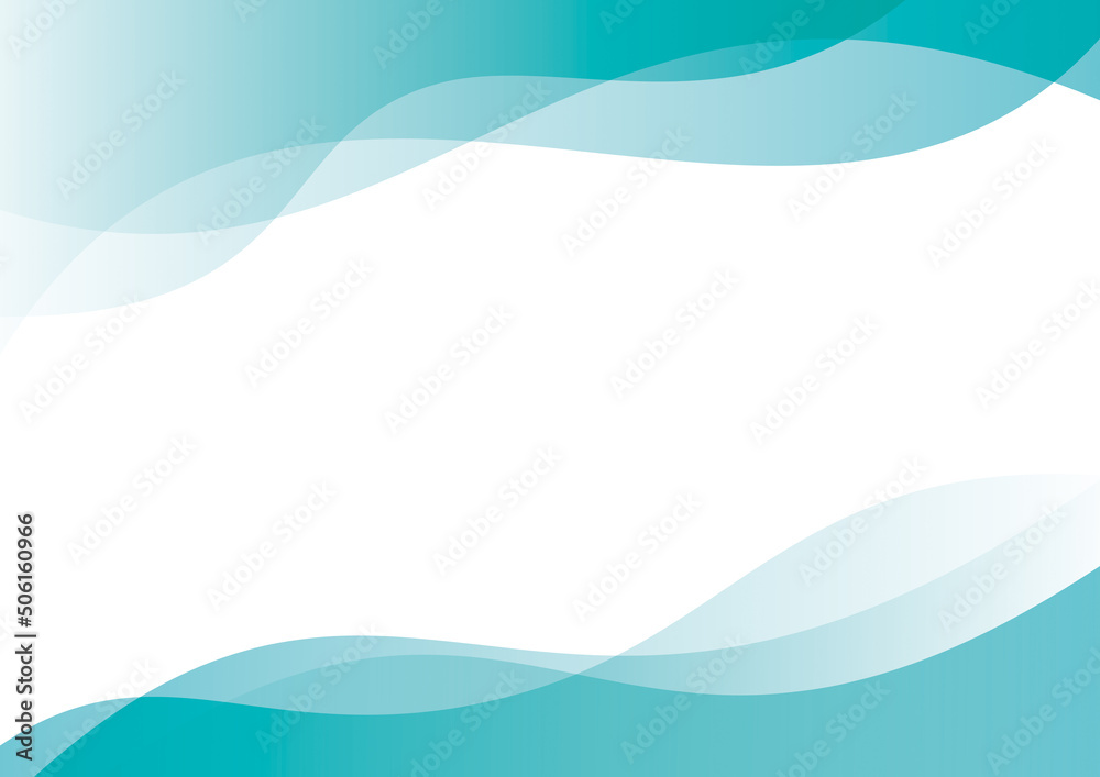 Fototapeta premium 抽象的な曲線のフレーム 緑