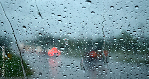 Принти на полотні Glass water droplets