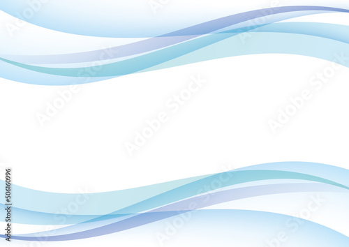 滑らかな曲線のフレーム　青 © メガネ