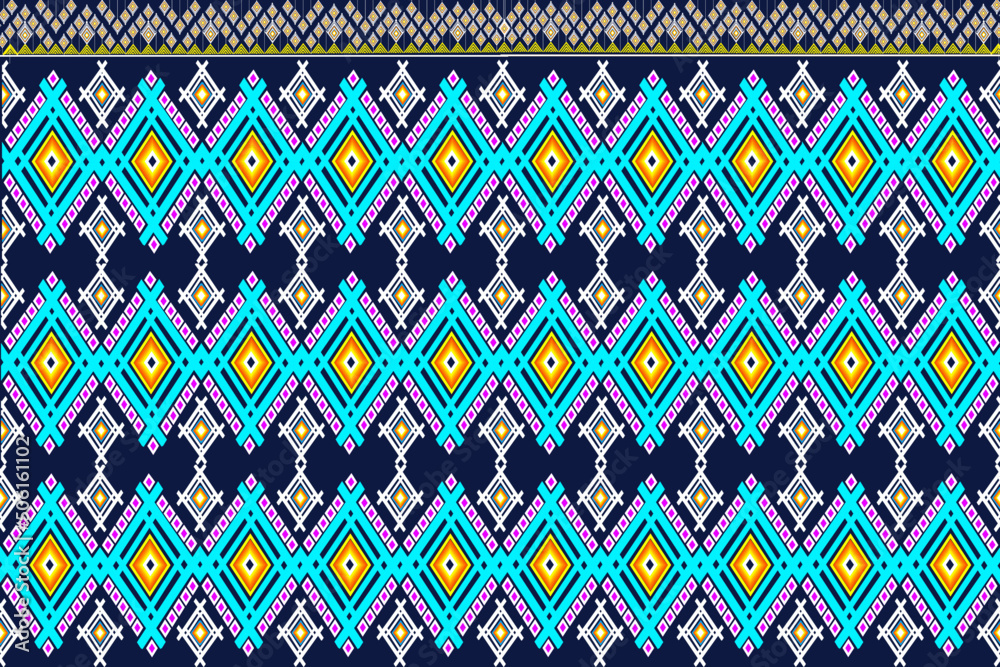 Seamless ethnic geometric pattern. Designed for backgrounds, carpets, wallpaper, clothing, batik, fabrics and coloring books.