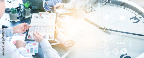 Young business people working in office