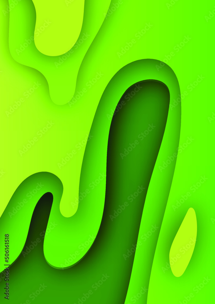 3D abstract background with green paper cut shapes. 3D abstract background with green paper cut shapes.