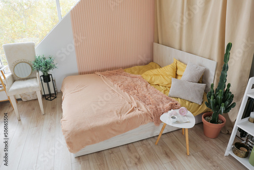 Interior of stylish bedroom...