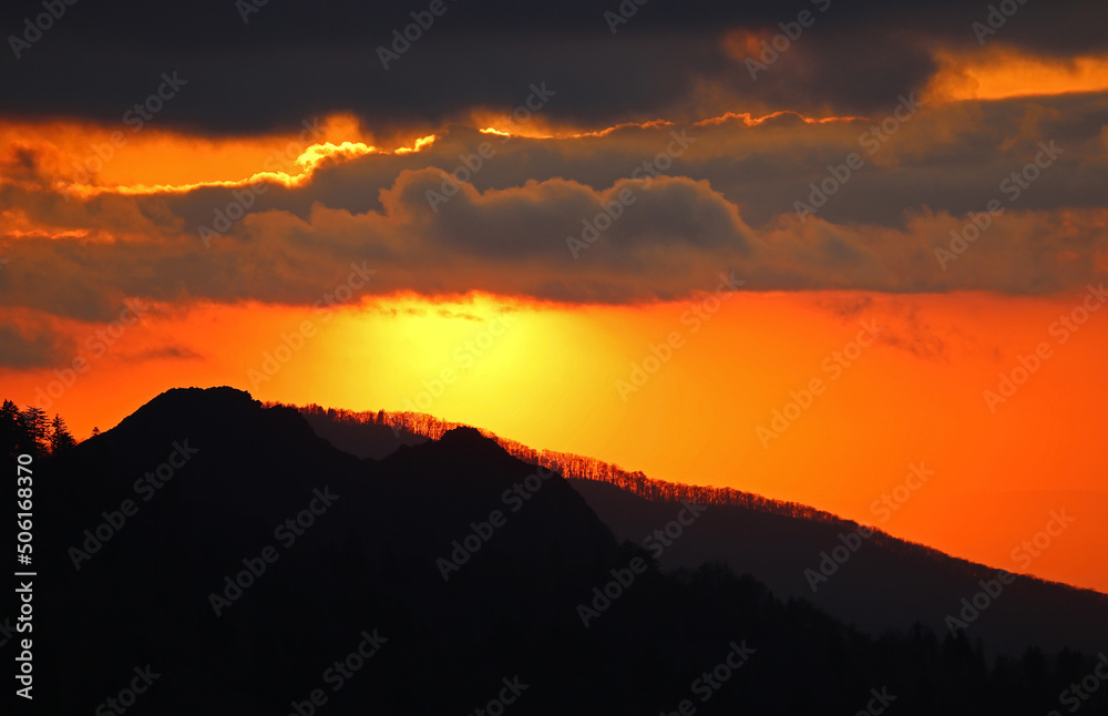 Sun behind clouds - Great Smoky Mountains National Park, Tennessee Sun behind clouds - Great Smoky Mountains National Park, Tennessee