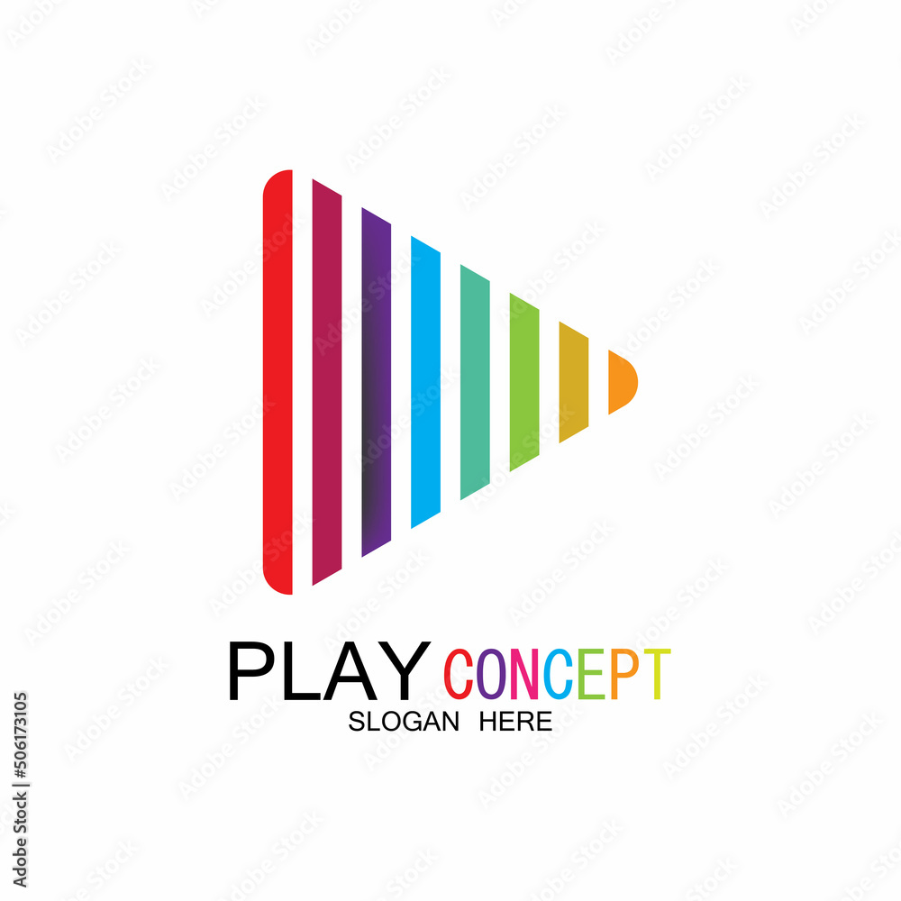 Play logo design concept vector Icon Symbol Play logo design concept vector Icon Symbol