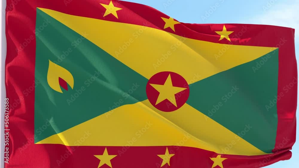 Grenada Flag Looping Background Grenada Flag Looping Background