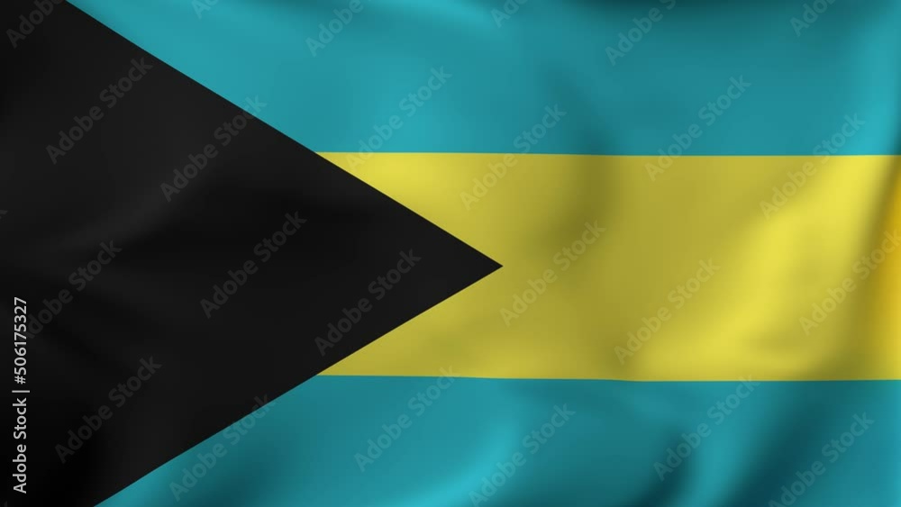 3D animation Flag Waving in slow motion Fill Frame - Bahamas 3D animation Flag Waving in slow motion Fill Frame - Bahamas