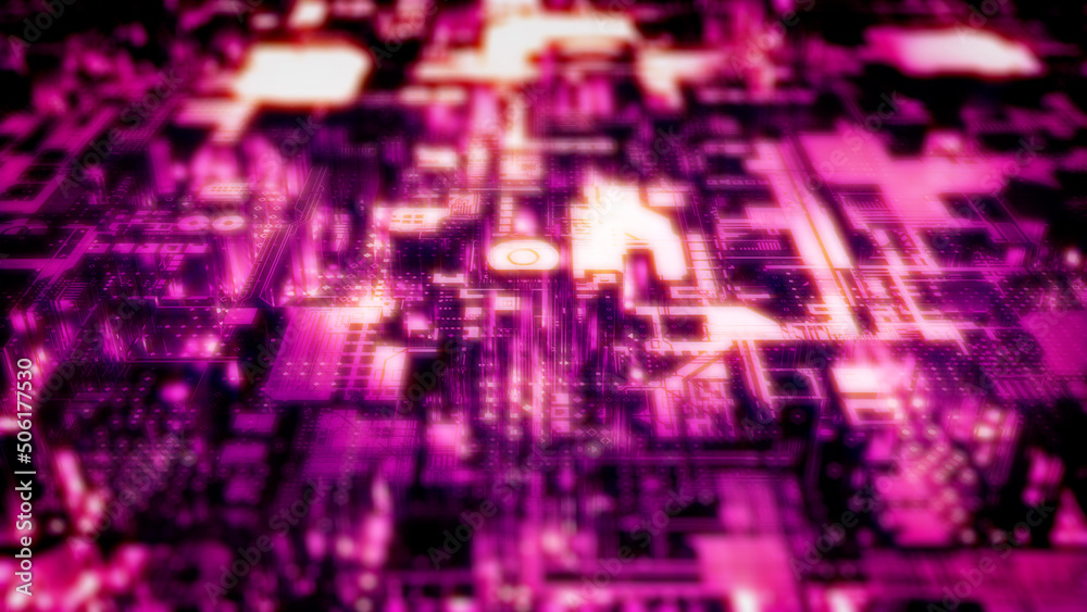 rose glowing cyberpunk modern futuristic backdrop - abstract 3D illustration rose glowing cyberpunk modern futuristic backdrop - abstract 3D illustration