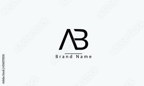AB BA A B abstract vector logo monogram template