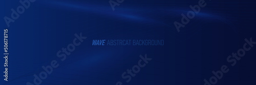 Abstract blue wireframe lines wave background. Futuristic technology digital hi tech concept. Vector illustration