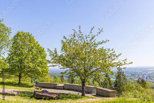 Viewpoint on a mountain with a view of the landscape photo