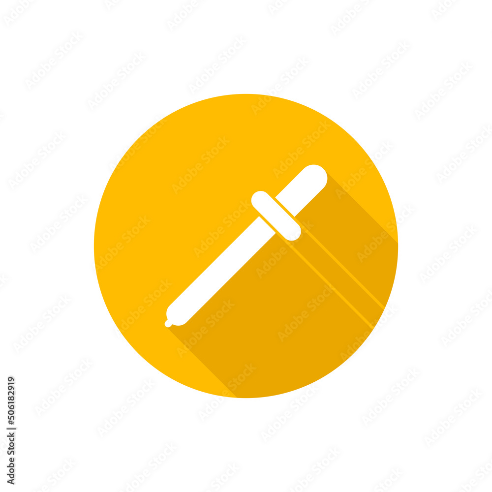Pipette flat icon with shadow Pipette flat icon with shadow