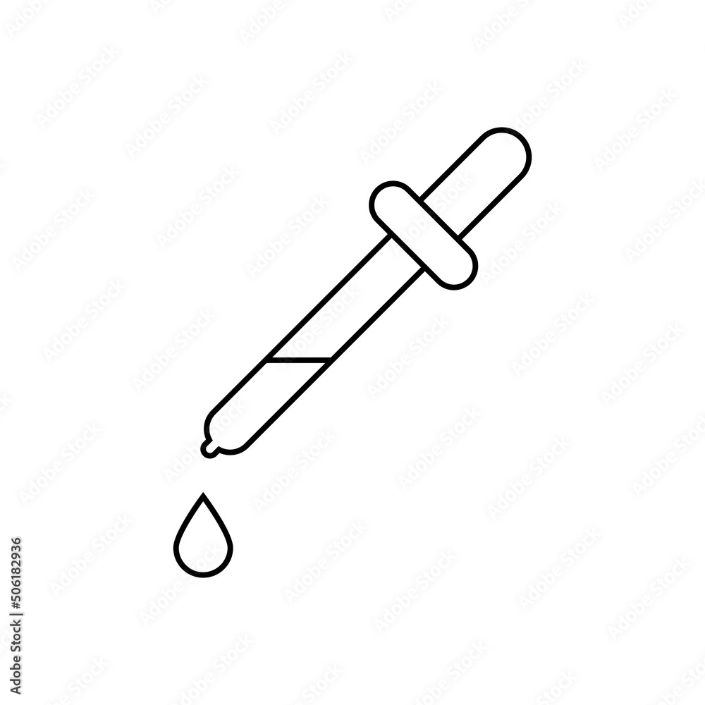 Pipette line icon Pipette line icon