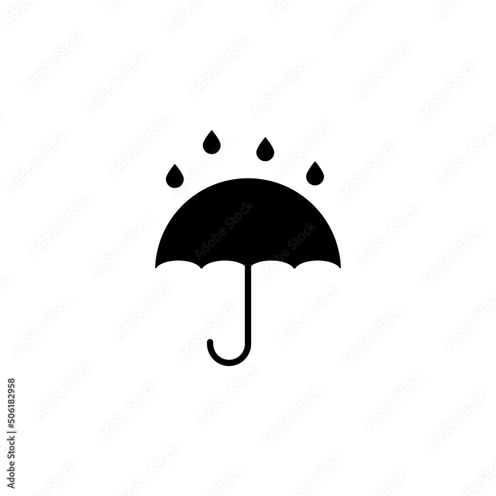 Umbrella with rain drops icon Umbrella with rain drops icon