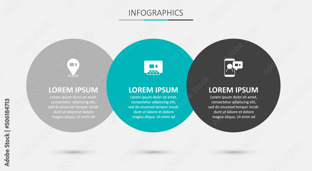 Fototapeta premium Set Video chat conference, and . Business infographic template. Vector