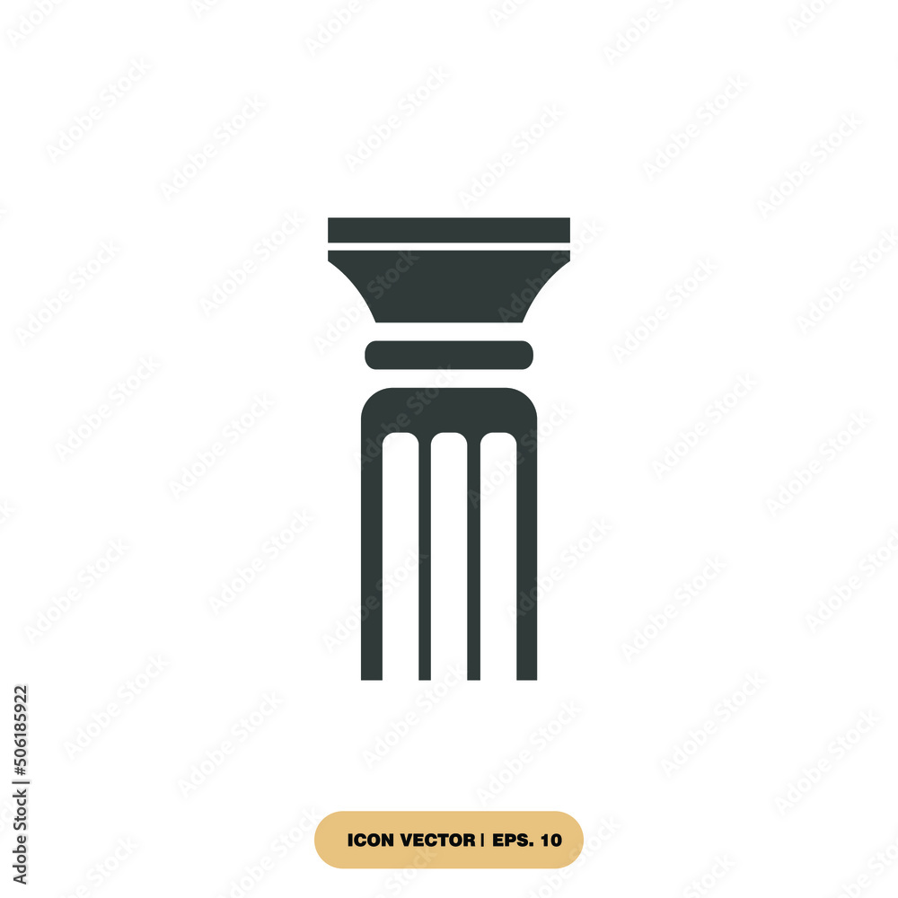Pillar icons symbol vector elements for infographic web Pillar icons symbol vector elements for infographic web