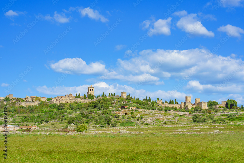 Scenic view of Trujillo, historical village in Extremadura, Spain