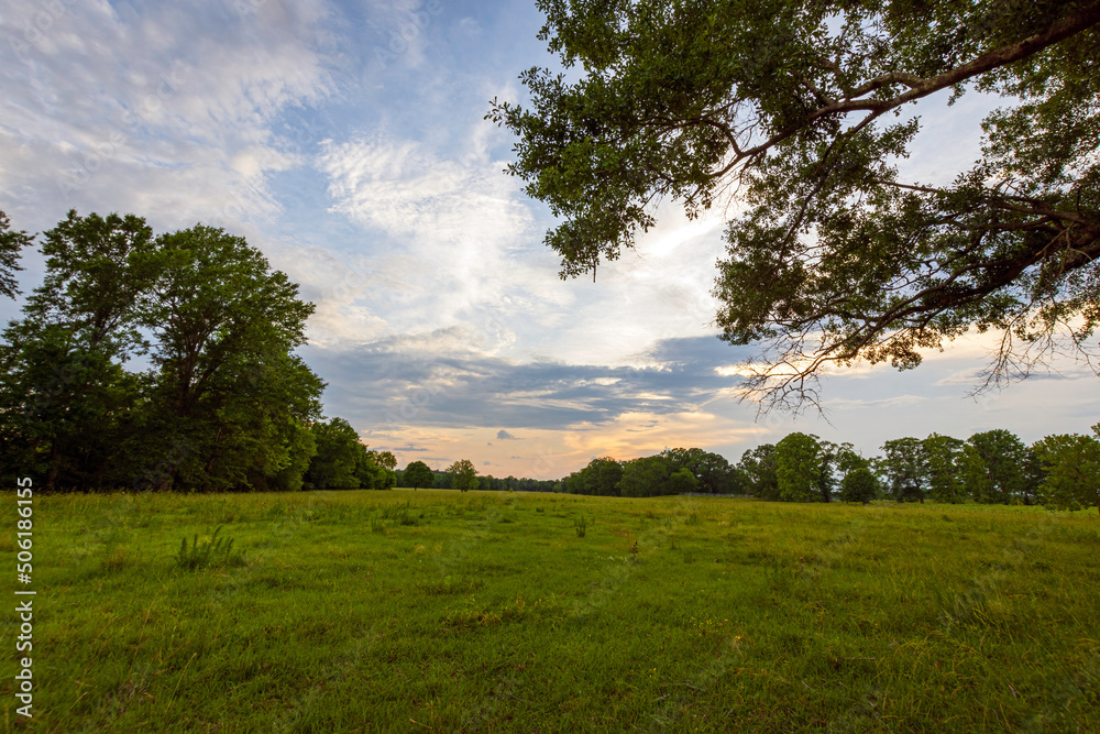 Peaceful country sunset landscape Peaceful country sunset landscape