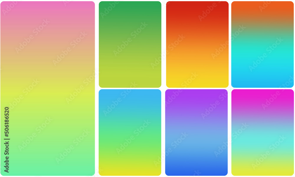 set of colorful banners with shadow, rgb palette template package for graphic design purposes, eps 10 format