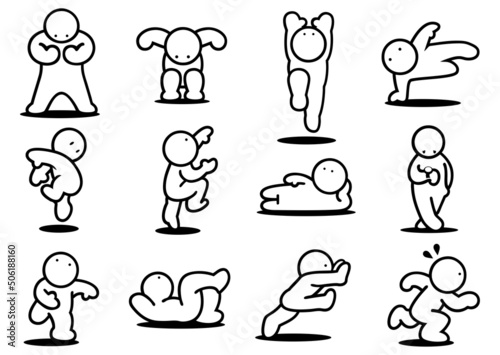 Tableau sur toile 人物の動き