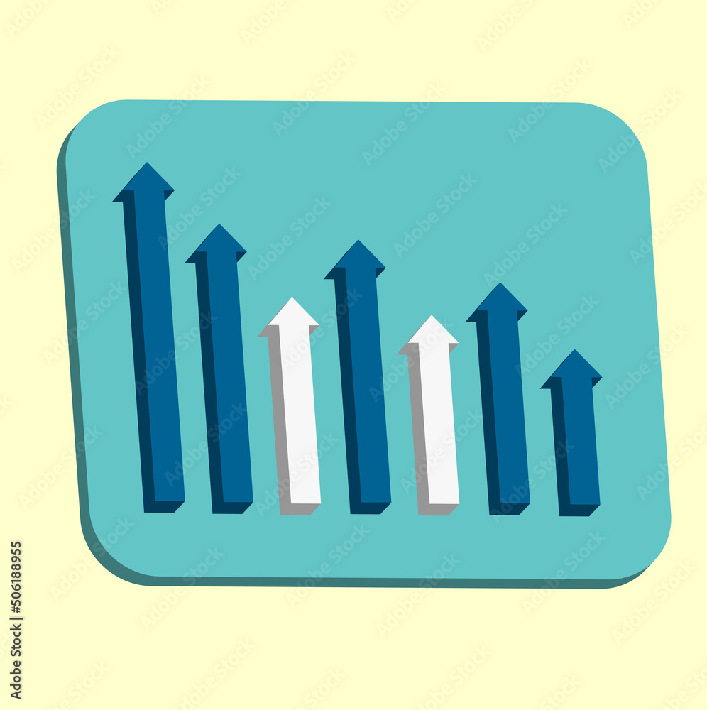 Stock market financial decline 3D icon investment decline sales company business progress, downtrend stock market exchange Stock market financial decline 3D icon investment decline sales company business progress, downtrend stock market exchange