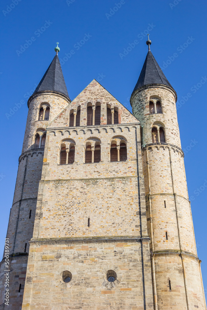 Towers of the monastery church of Magdeburg, Germany