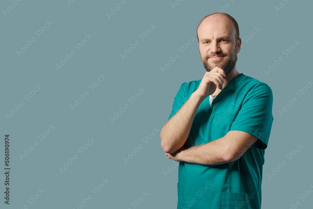 Healthcare worker smiling and posing Healthcare worker smiling and posing