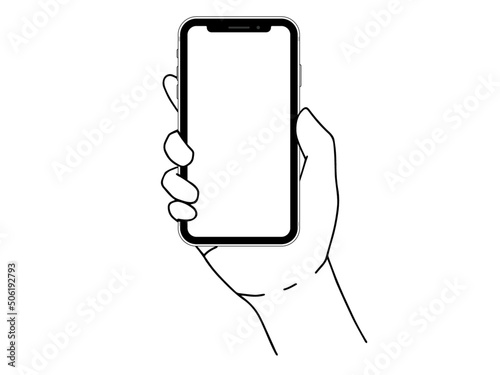 スマホを持つ手