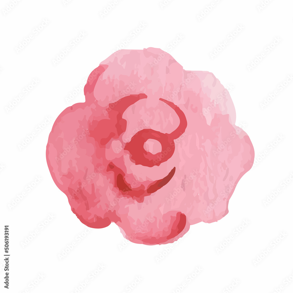 Flower icons isolated on white background. Logo sign design. Modern brush watercolor illustration. Vector Flower icons isolated on white background. Logo sign design. Modern brush watercolor illustration. Vector