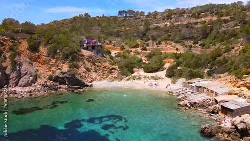 Cala d'en Serra beach in Ibiza, Spain