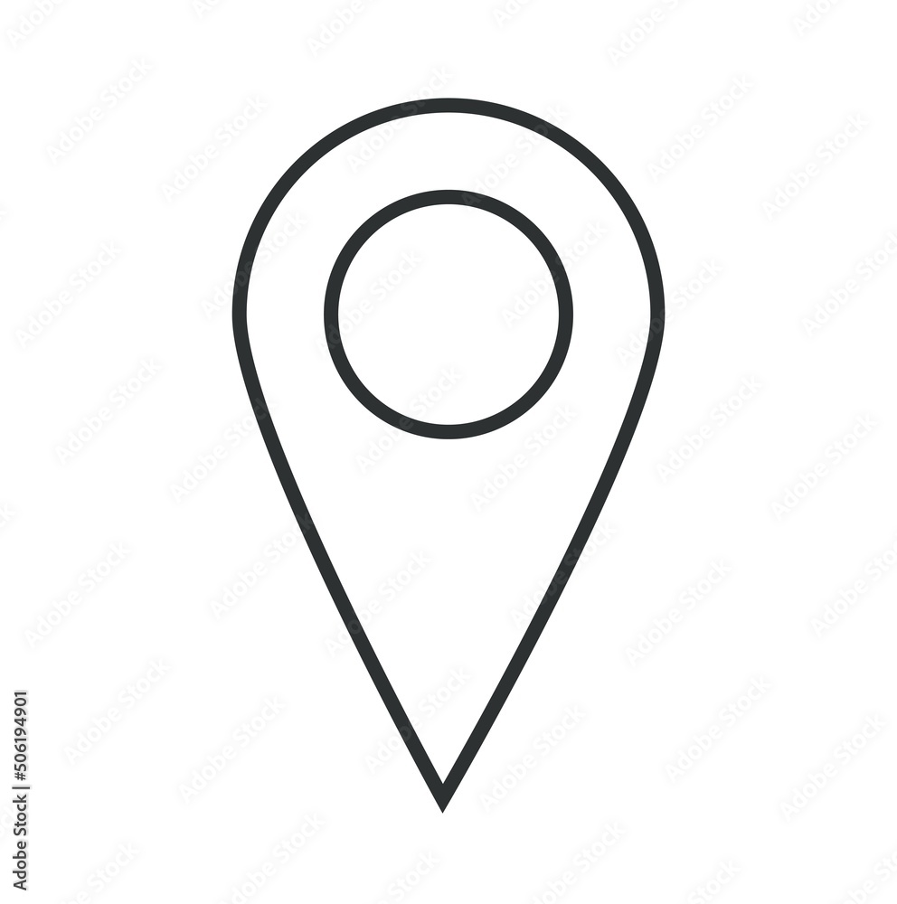 location pin for map vector design isolated on white location pin for map vector design isolated on white
