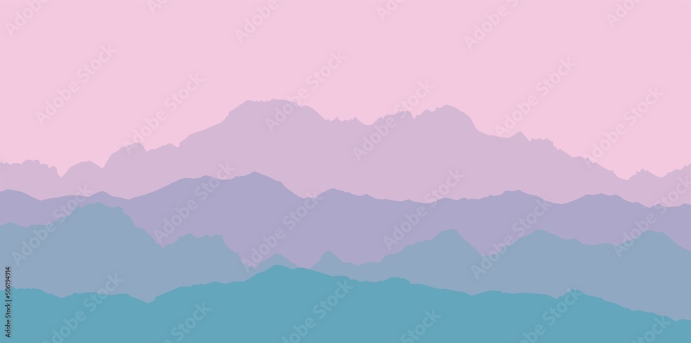 panoramic view of the mountain landscape panoramic view of the mountain landscape