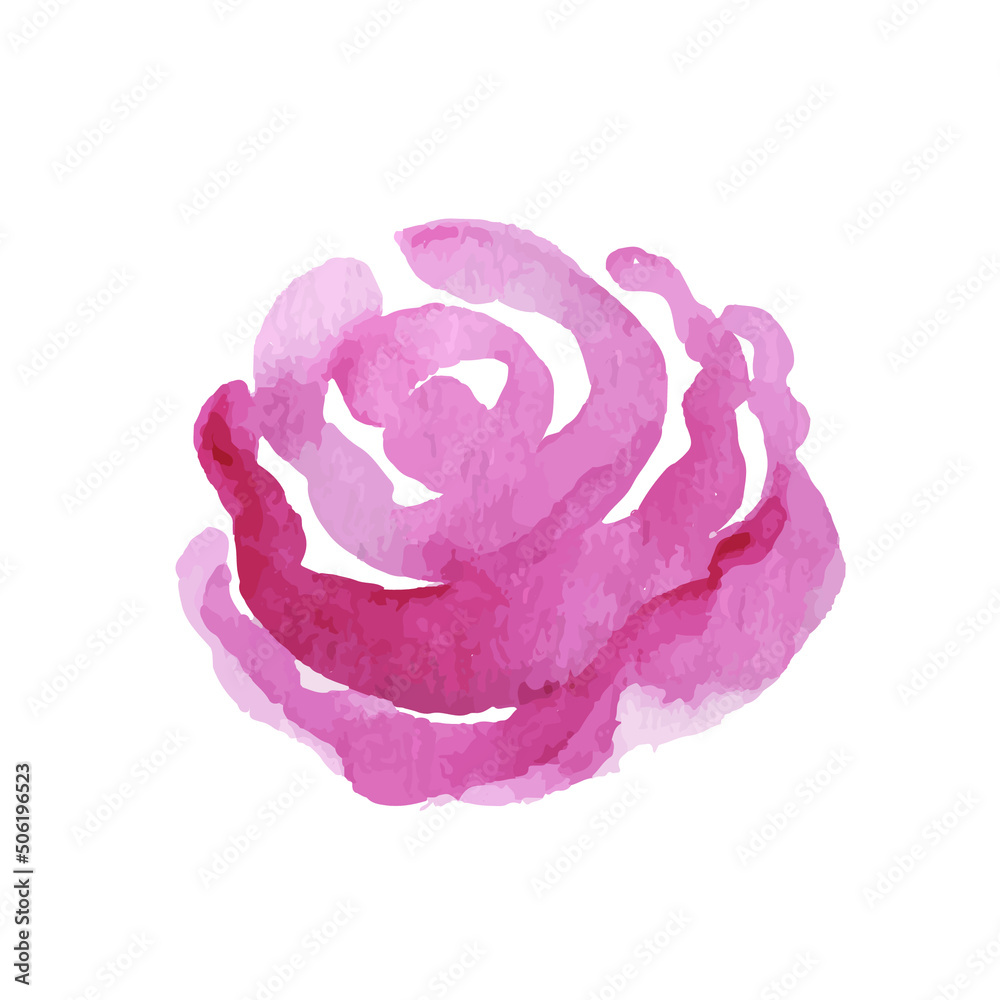 Obraz premium Flower icons isolated on white background. Logo sign design. Modern brush watercolor illustration. Vector
