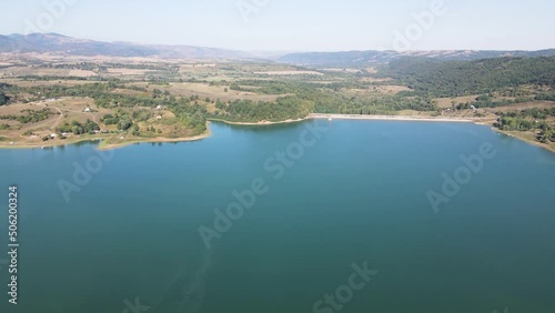 Aerial view of Sopot Reservoir, Lovech Region, Bulgaria photo