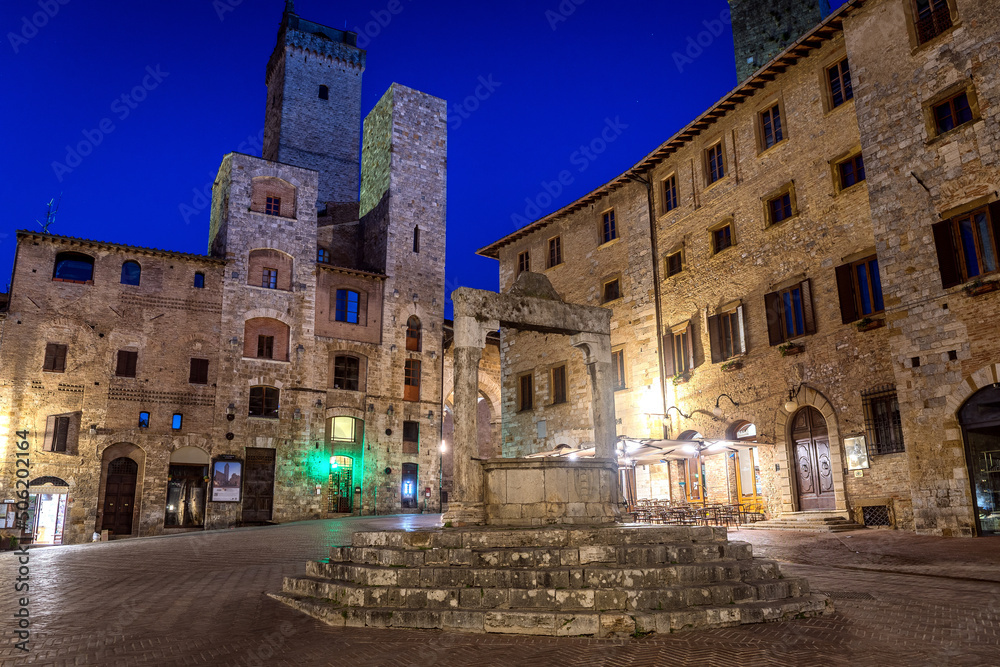 san gimignano is the most famous medieval town in tuscany, Italy