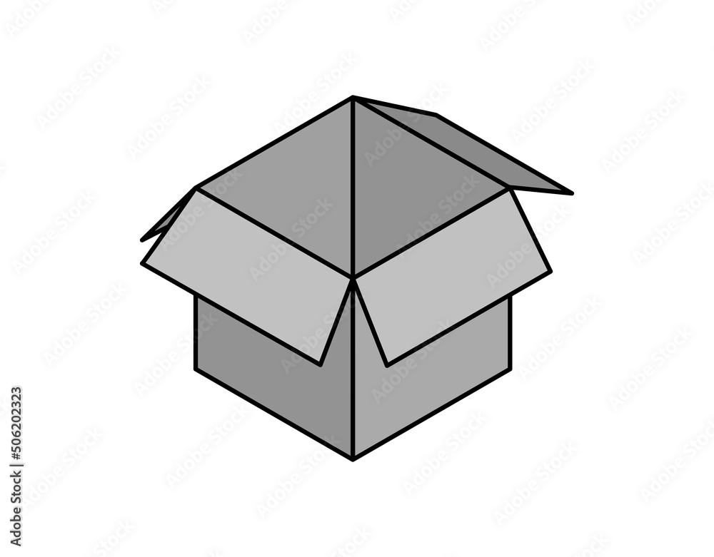 Box isometric design icon. Vector web illustration. 3d colorful concept Box isometric design icon. Vector web illustration. 3d colorful concept