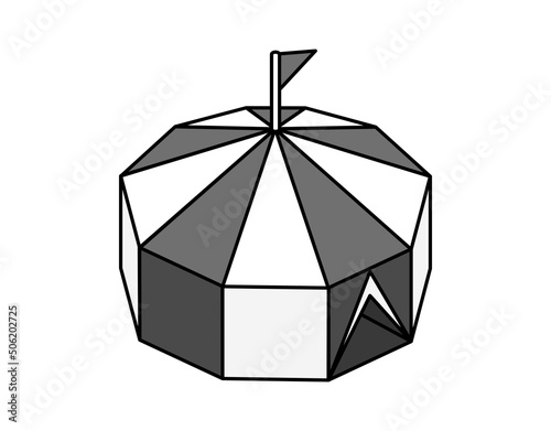 Circus isometric design icon. Vector web illustration. 3d colorful concept