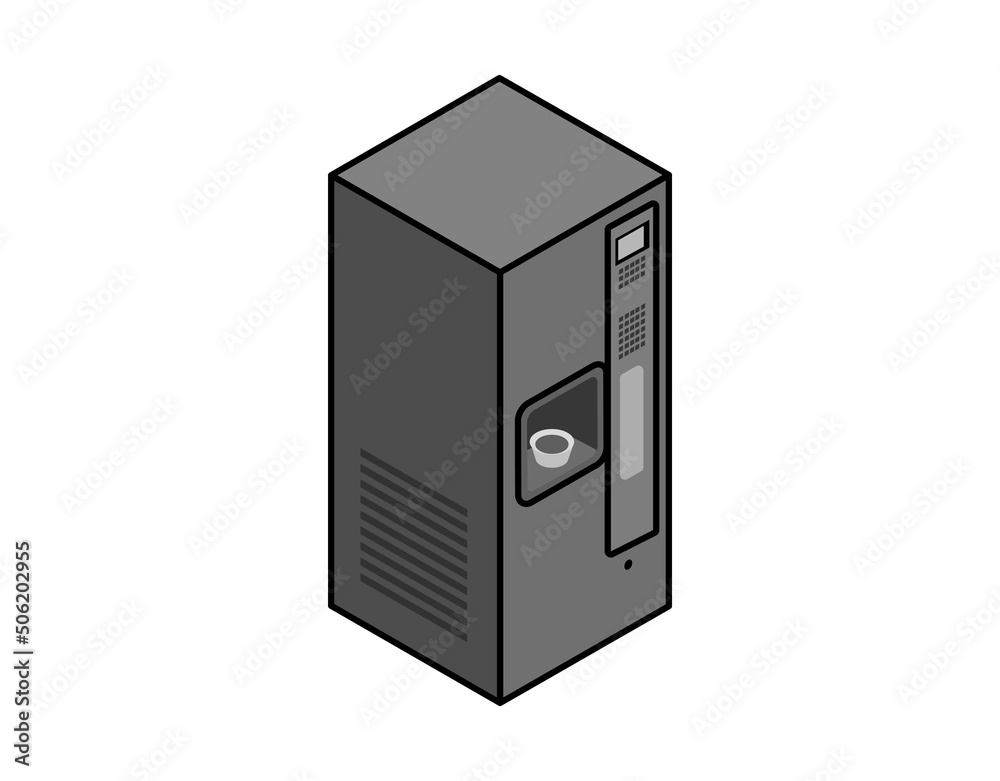 Coffee machine isometric design icon. Vector web illustration. 3d colorful concept Coffee machine isometric design icon. Vector web illustration. 3d colorful concept