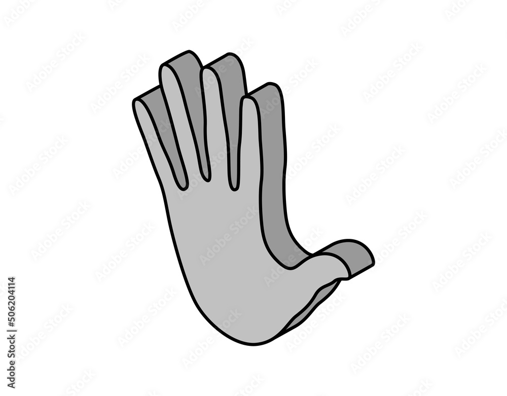 Obraz premium Hand isometric design icon. Vector web illustration. 3d colorful concept