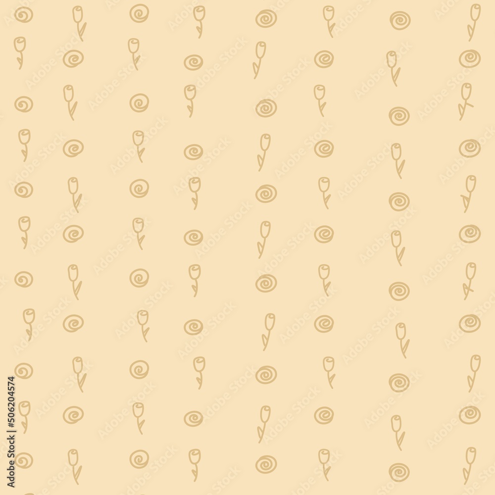 Yellow minimalistic background with flowers Yellow minimalistic background with flowers