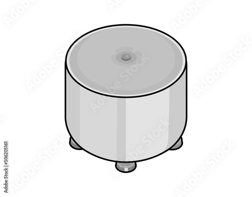 Ottoman isometric design icon. Vector web illustration. 3d colorful concept