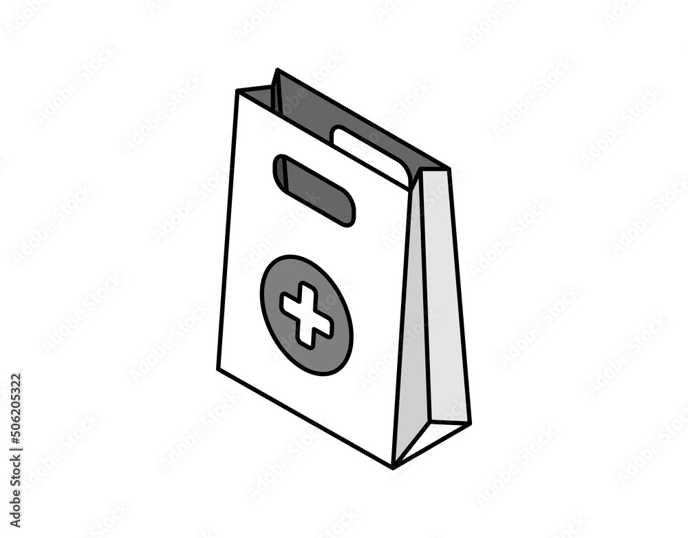 Pharmacy isometric design icon. Vector web illustration. 3d colorful concept Pharmacy isometric design icon. Vector web illustration. 3d colorful concept