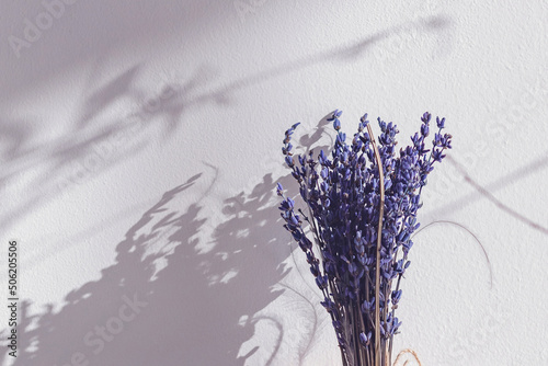 Fototapeta Naklejka Na Ścianę i Meble -  dried lavender bouquet with hands