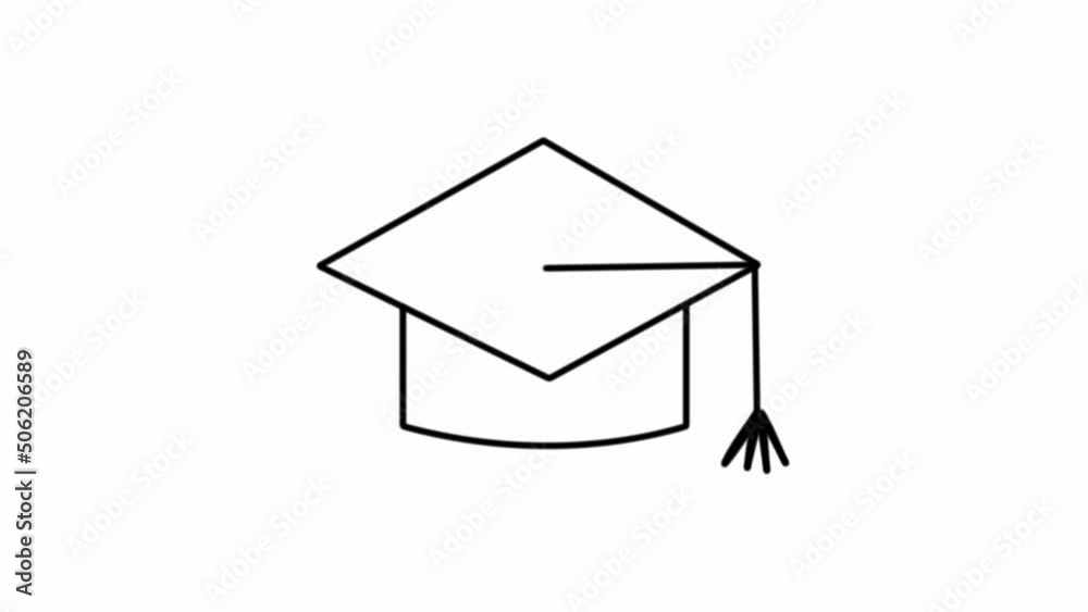 Self drawing simple animation of continuous one line drawing of ...