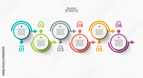 Business data visualization. timeline infographic icons designed for abstract background template milestone element modern diagram process technology digital marketing data presentation chart Vector