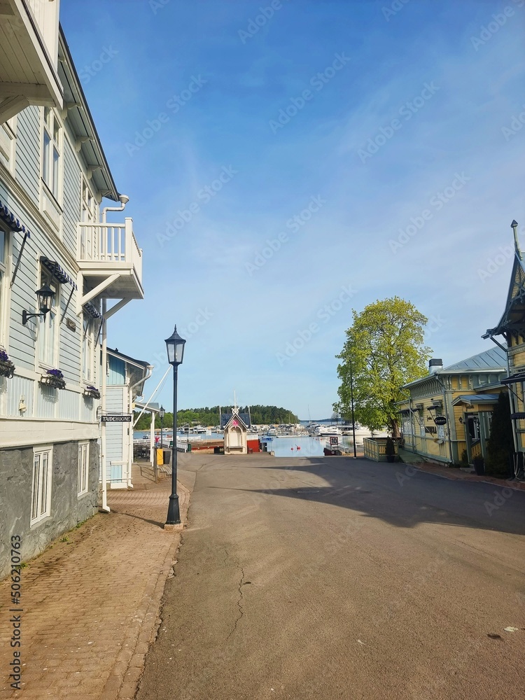 Naklejka premium street in the city