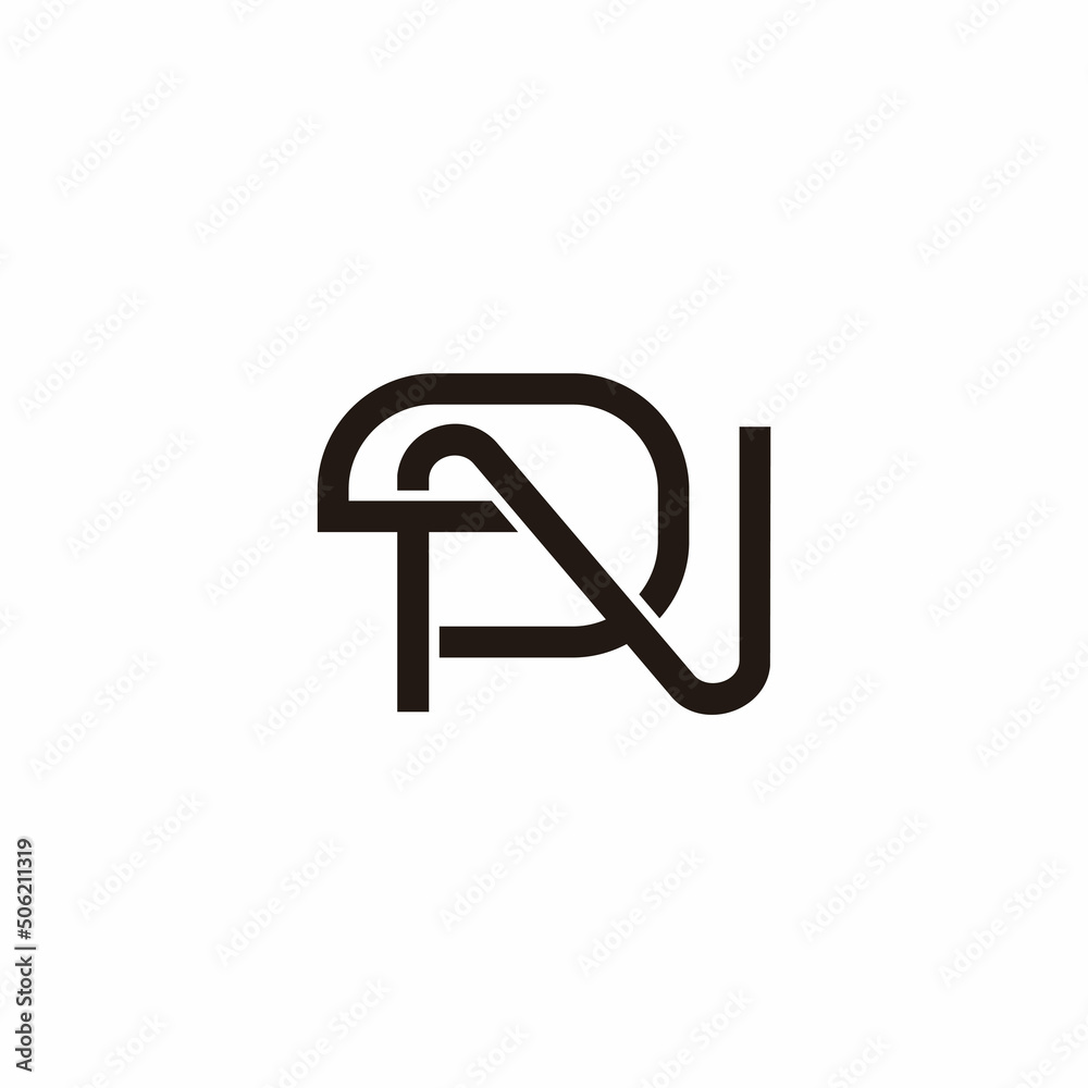 letter rn simple linked overlapping line logo vector letter rn simple linked overlapping line logo vector