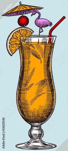 black and white engrave isolated drink vector illustration